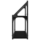 vidaXL Falpolc polcokkal tárolóval Musta tammi 60 x 21 x 51 cm Faanyag