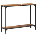 vidaXL Konzolasztal polcokkal Régi fa 101 x 30.5 x 75 cm Faanyag