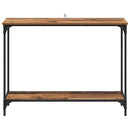 vidaXL Konzolasztal polcokkal Régi fa 101 x 30.5 x 75 cm Faanyag