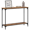 vidaXL Konzolasztal polcokkal Régi fa 101 x 30.5 x 75 cm Faanyag