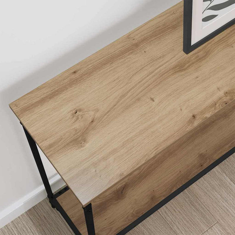 vidaXL Konzolasztal kézműves tölgy 101 x 30.5 x 75 cm Faanyag