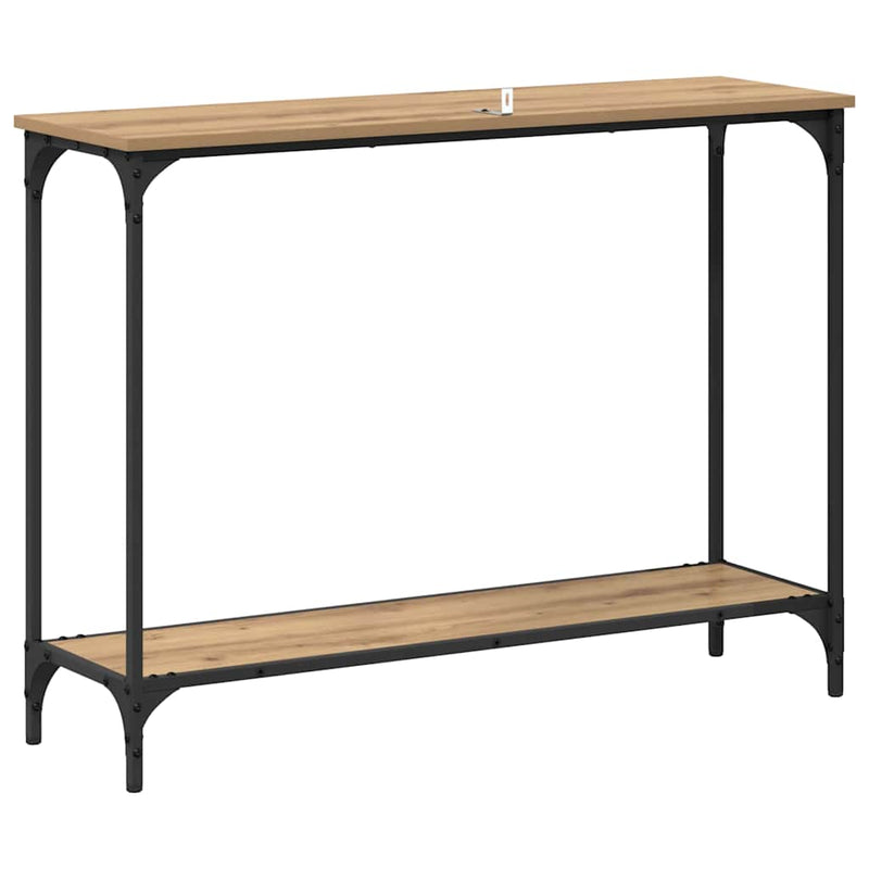 vidaXL Konzolasztal kézműves tölgy 101 x 30.5 x 75 cm Faanyag
