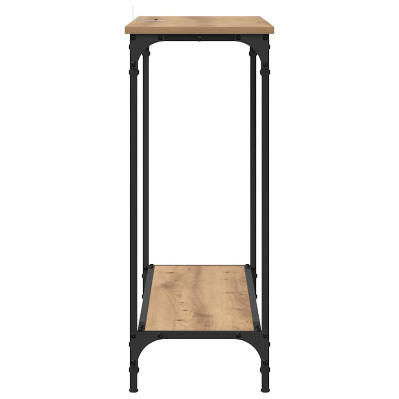vidaXL Konzolasztal kézműves tölgy 101 x 30.5 x 75 cm Faanyag
