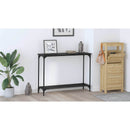 vidaXL Konzolasztal polcokkal Musta tammi 101 x 30.5 x 75 cm Faanyag