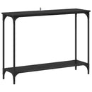 vidaXL Konzolasztal Musta tammi 101 x 30.5 x 75 cm Szerelt fa