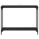 vidaXL Konzolasztal Musta tammi 101 x 30.5 x 75 cm Szerelt fa