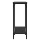 vidaXL Konzolasztal polcokkal Musta tammi 101 x 30.5 x 75 cm Faanyag