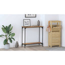 vidaXL Konzolasztal polcokkal Régi fa 75 x 30.5 x 75 cm Faanyag