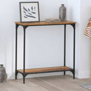 vidaXL Konzolasztal polcokkal Régi fa 75 x 30.5 x 75 cm Faanyag