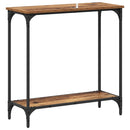 vidaXL Konzolasztal polcokkal Régi fa 75 x 30.5 x 75 cm Faanyag