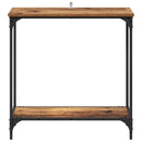vidaXL Konzolasztal polcokkal Régi fa 75 x 30.5 x 75 cm Faanyag