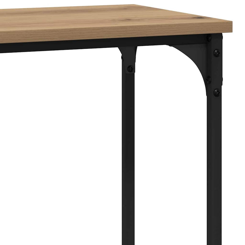 vidaXL Konzolasztal polcokkal kézműves tölgy 75 x 30.5 x 75 cm Faanyag