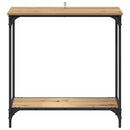 vidaXL Konzolasztal polcokkal kézműves tölgy 75 x 30.5 x 75 cm Faanyag