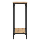 vidaXL Konzolasztal polcokkal kézműves tölgy 75 x 30.5 x 75 cm Faanyag