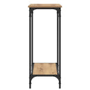 vidaXL Konzolasztal polcokkal kézműves tölgy 75 x 30.5 x 75 cm Faanyag