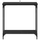vidaXL Konzolasztal polcokkal Musta tammi 75 x 30.5 x 75 cm Faanyag