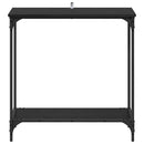 vidaXL Konzolasztal polcokkal Musta tammi 75 x 30.5 x 75 cm Faanyag