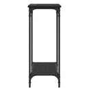 vidaXL Konzolasztal polcokkal Musta tammi 75 x 30.5 x 75 cm Faanyag