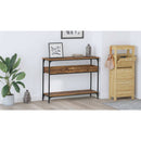 vidaXL Konzolasztal polcokkal Régi fa 100 x 29 x 75 cm Faanyag