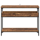 vidaXL Konzolasztal polcokkal Régi fa 100 x 29 x 75 cm Faanyag