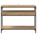 vidaXL Konzolasztal kézműves tölgy 100 x 29 x 75 cm Szerelt fa