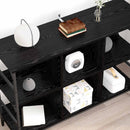 vidaXL Széf Fekete tölgy 102 x 32 x 73,5 cm