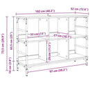 vidaXL Széf Fekete 102 x 32 x 73.5 cm Faanyag