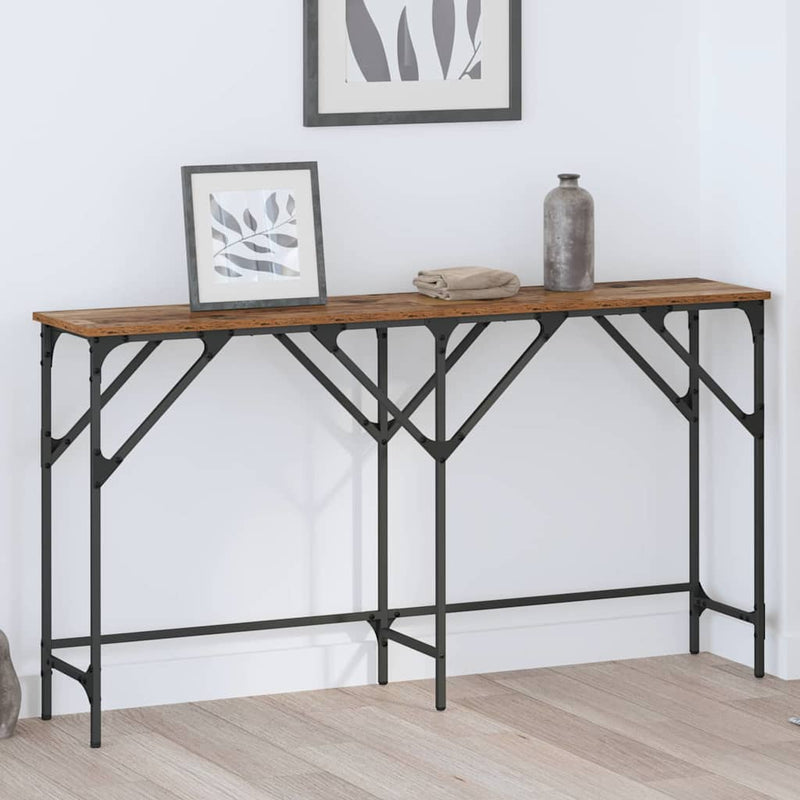 vidaXL Konzolasztal Régi fa 140 x 29 x 75 cm Faanyag