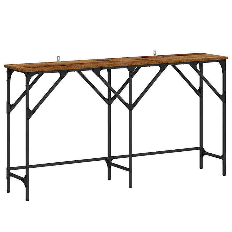 vidaXL Konzolasztal Régi fa 140 x 29 x 75 cm Faanyag