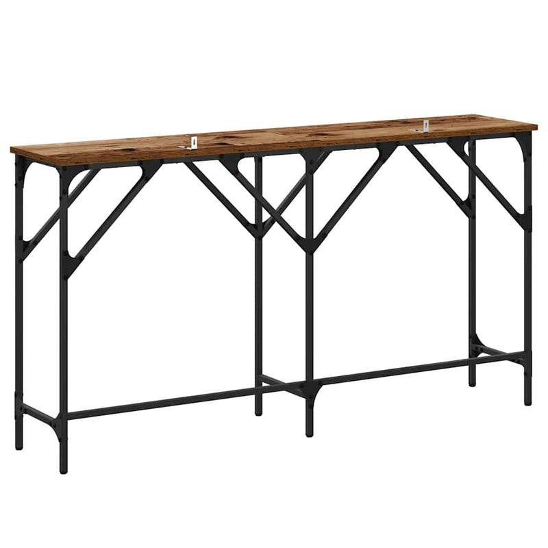 vidaXL Konzolasztal Régi fa 140 x 29 x 75 cm Faanyag