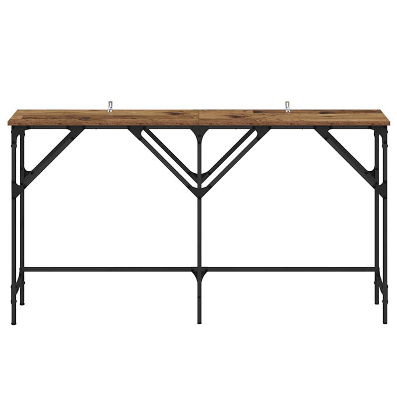 vidaXL Konzolasztal Régi fa 140 x 29 x 75 cm Faanyag
