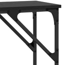 vidaXL Konzolasztal Fekete tölgy 140 x 29 x 75 cm Szerelt Fa