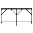 vidaXL Konzolasztal Fekete tölgy 140 x 29 x 75 cm Faanyag