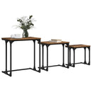 vidaXL Fészkelt Kávézó Asztal 3 pcs Régi fa 50.5 x 35 x 53 cm Faanyag