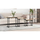 vidaXL Fészkelt Kávézó Asztal 3 pcs kézműves tölgy 50.5 x 35 x 53 cm
