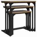 vidaXL Fészkelt Kávézó Asztal 3 pcs kézműves tölgy 50.5 x 35 x 53 cm