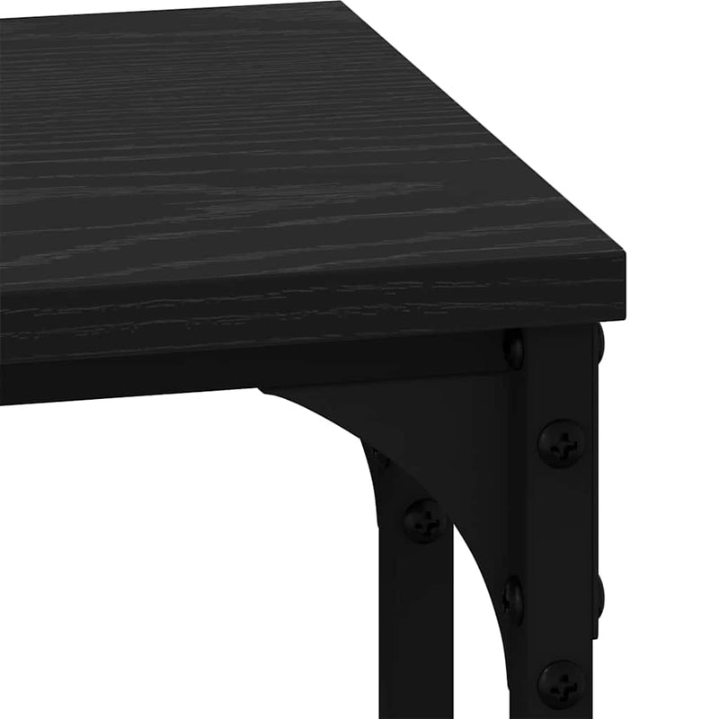 vidaXL Fészkelt Kávézó Asztal 3 pcs Musta tammi 50.5 x 35 x 53 cm