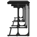 vidaXL Fészkelt Kávézó Asztal 3 pcs Musta tammi 50.5 x 35 x 53 cm