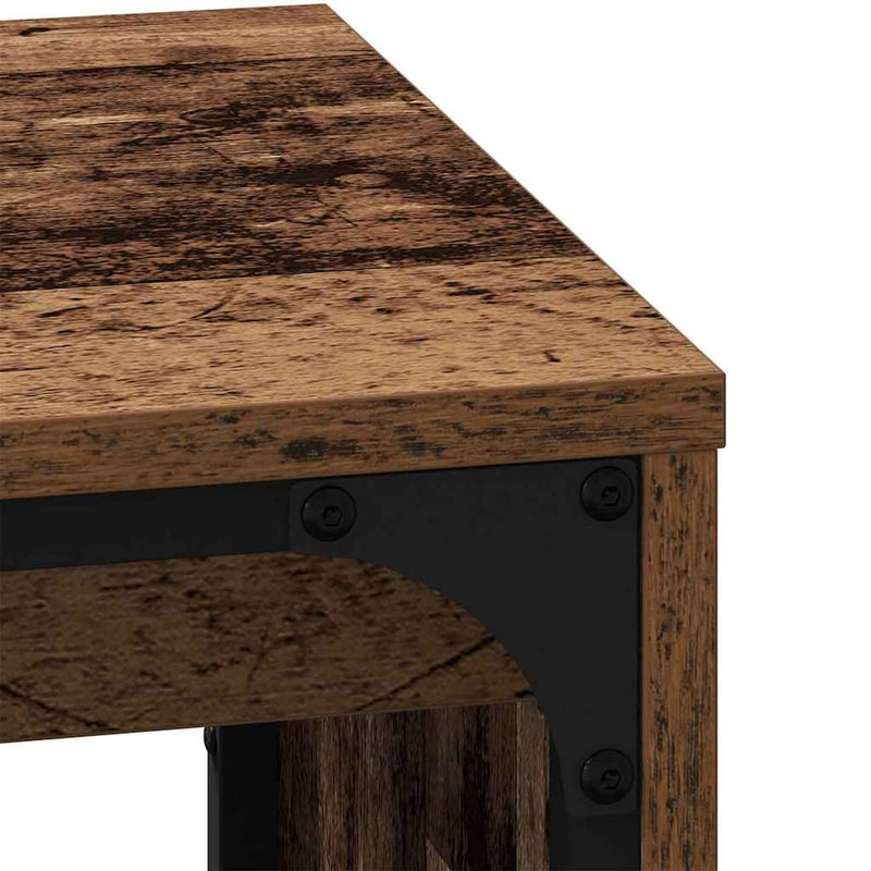 vidaXL Fészkelt Kávézó Asztal 3 pcs Régi fa 60 x 35 x 56 cm Faanyag
