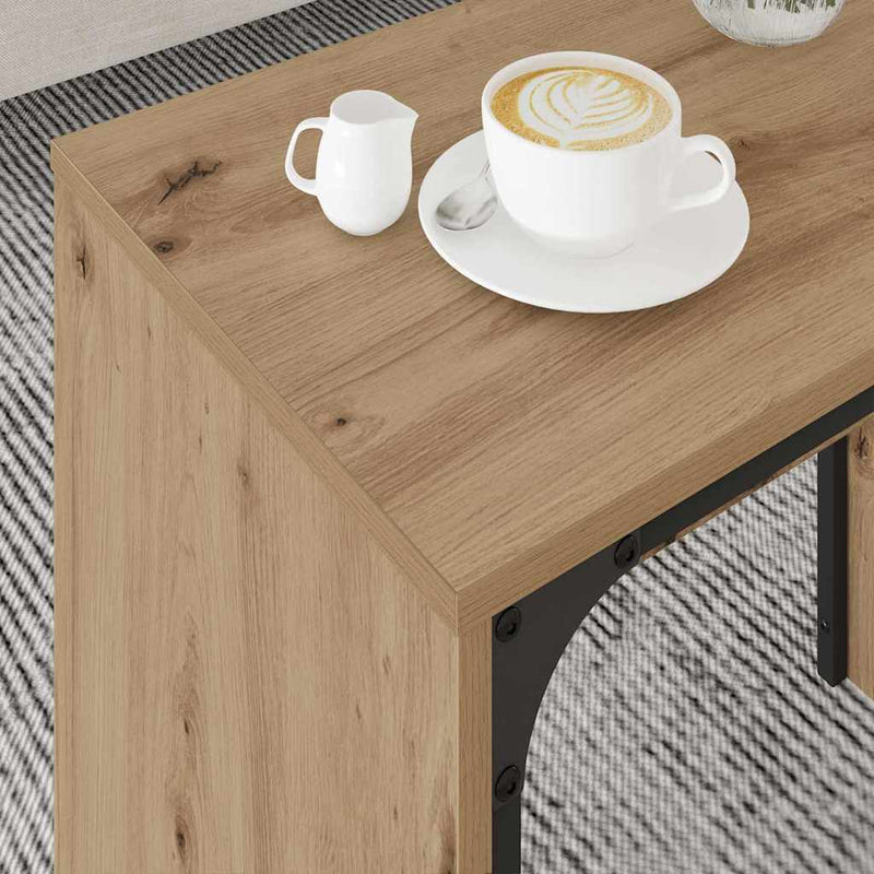 vidaXL Fészkelt Kávézó Asztal 3 pcs kézműves tölgy 60 x 35 x 56 cm