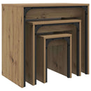 vidaXL Dohányzóasztal 3 pcs Artisan tölgy 60 x 35 x 56 cm Faanyag