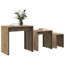 vidaXL Dohányzóasztal 3 pcs Artisan tölgy 60 x 35 x 56 cm Faanyag