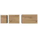vidaXL Dohányzóasztal 3 pcs Artisan tölgy 60 x 35 x 56 cm Faanyag