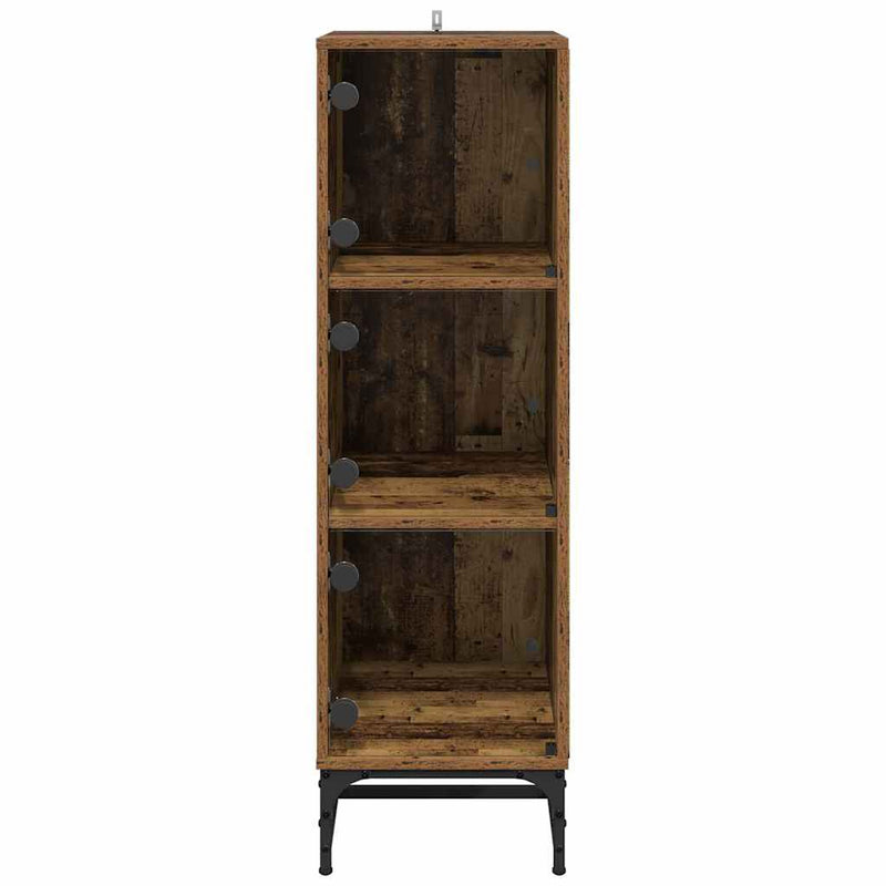 vidaXL Magasfiú Régi fa 35 x 37 x 117 cm Faanyag