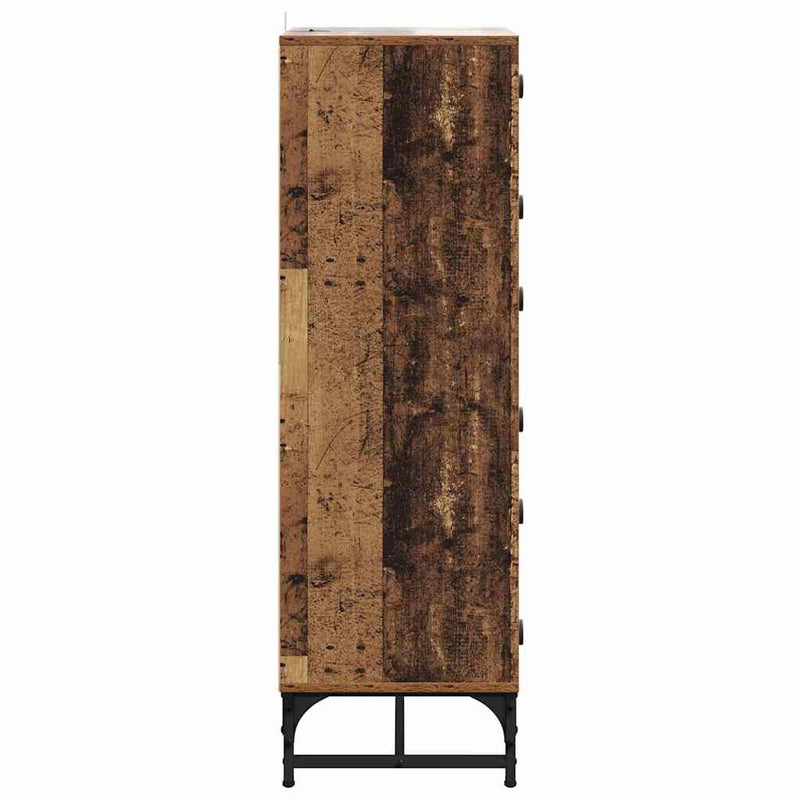 vidaXL Magasfiú Régi fa 35 x 37 x 117 cm Faanyag