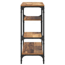 vidaXL Konzolasztal polcokkal Öreg fa 100 x 30 x 75 cm Faanyag