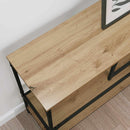 vidaXL Konzolasztal polcokkal Artisan tölgy 100 x 30 x 75 cm Faanyag