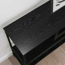 vidaXL Konzolasztal polcokkal Fekete tölgy 100 x 30 x 75 cm Faanyag