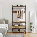 vidaXL Ruhásszekrény fiókkal kézműves tölgy 89 x 39 x 184.5 cm Faanyag