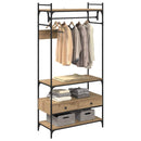 vidaXL Ruhásszekrény fiókkal kézműves tölgy 89 x 39 x 184.5 cm Faanyag